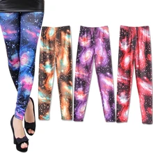 New Fashion Womens Starry Sky Digital Print Leggings Pants Ladies Stretchy Cartoon Pattern Trousers JL
