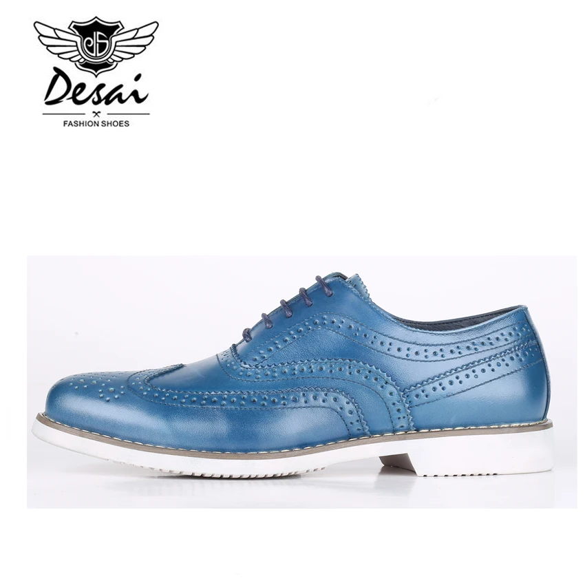 DESAI Casual Shoes Men's Genuine Leather Shoes Brock Carved Hollow Retro Breathable Formal Male Shoes Plus Size 38-46 DESAI Casual Shoes Men's Genuine Leather Shoes Brock Carved Hollow Retro Breathable Formal Male Shoes Plus Size 38-46
