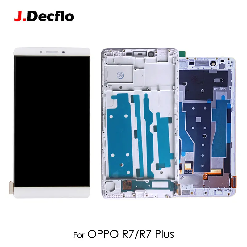 

For OPPO R7 R7 Plus R7P LCD Display Touch Screen Digitizer with Front Cover Frame Full Assembly Replacement Parts 5'' 6''