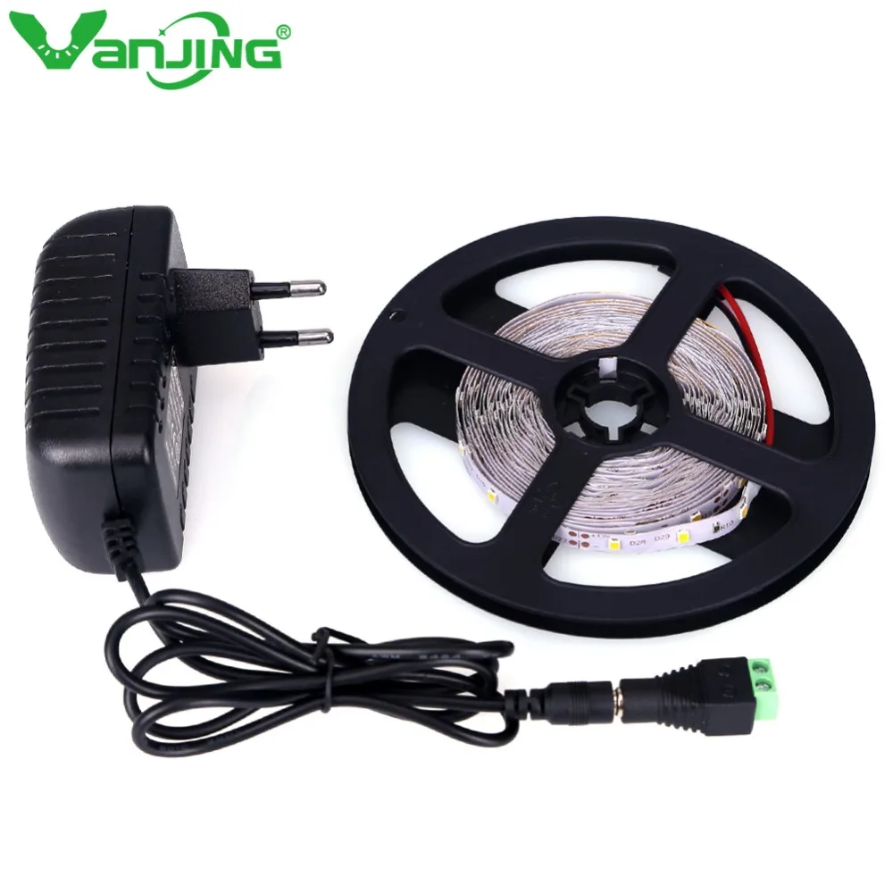 

5M 300LED Nonwaterproof 3528 Led strip +12V 2A Power Adapter Cool/Warm White Red Green Blue Yellow Light Strip