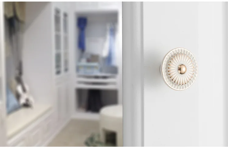 10 pcs White Ceramic Door Handles European Antique Furniture Handle Drawer Pulls Kitchen Cabinet Handles and Knobs (7)