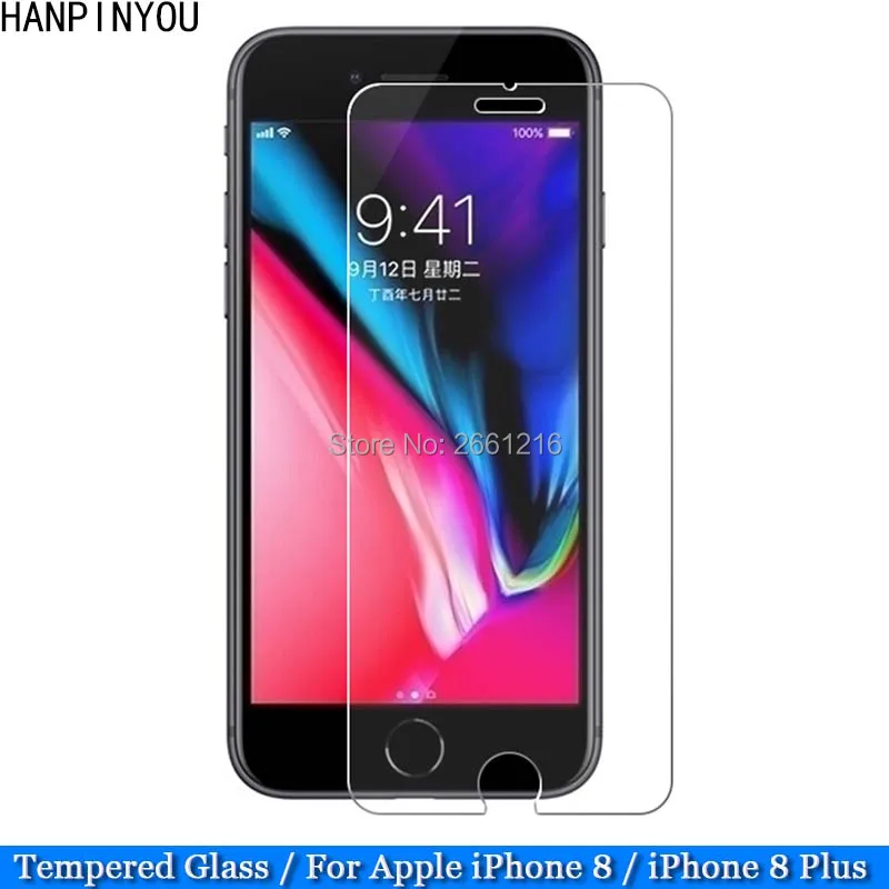 

For Apple iPhone 8 / 8+ Tempered Glass 9H 2.5D Premium Screen Protector Film For iPhone 8 4.7" / iPhone 8 Plus 5.5"