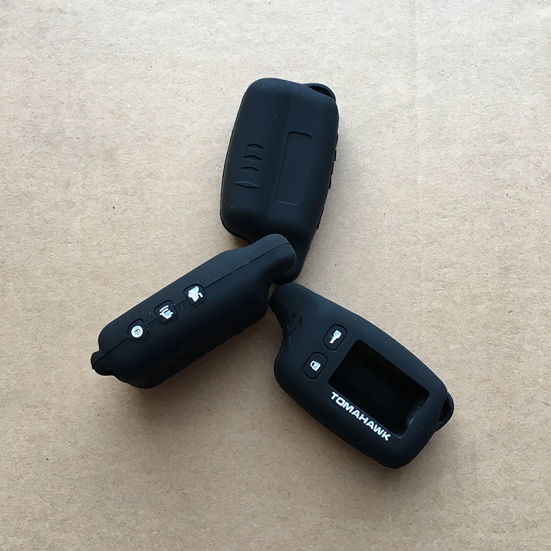 Russia silicone alarm key keyboard cover For TW 9010 LCD Remote Control Fob car key case