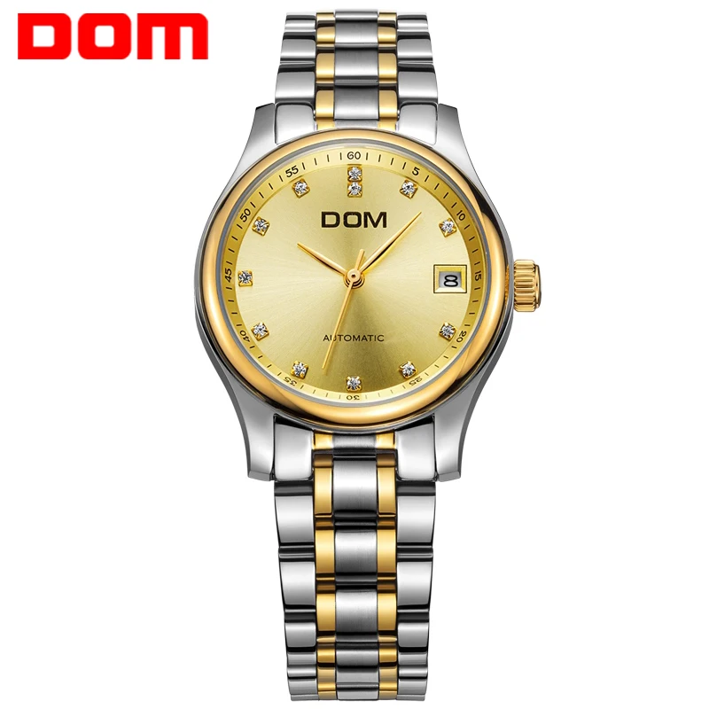 

DOM Women Mechanical Watch Top Brand Luxury Waterproof Stainless Steel Ladies Dress Watches Women Wrist Watch G-95