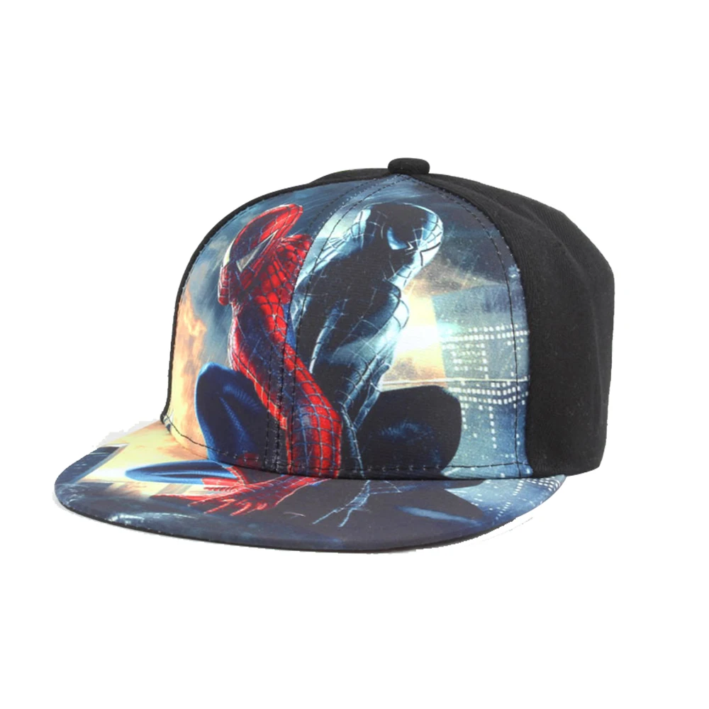

2018 New Batman VS Superman fashion spiderman Iron man cartoon casual mesh cap hip-hop baseball hat adjustable for kids boy girl