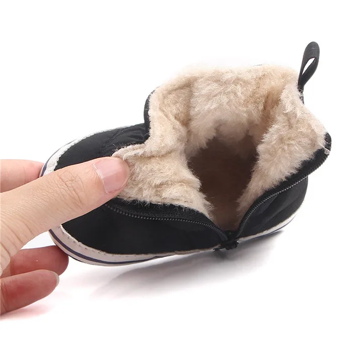 Newborn Plush Winter Navy Infant Boot Toddler Shoes Soft Prewalker Shoes Super Warm New Baby Boy Snow Boots 