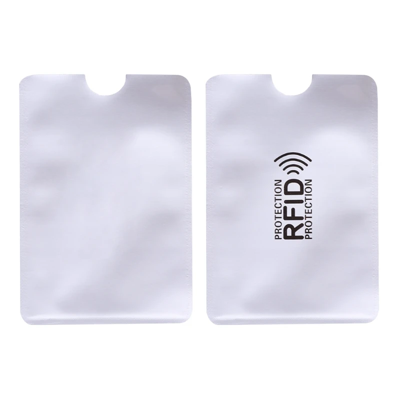 

10 pcs/lot Anti-Scan Card Sleeve Credit RFID Card Protector Anti-magnetic Aluminum Foil Portable Bank Card Holder