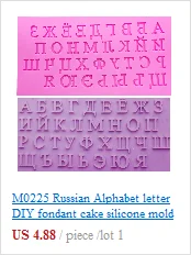 M0070 Happy Birthday Letter form silicone mold chocolate fondant cake decoration Tools cupcake mould