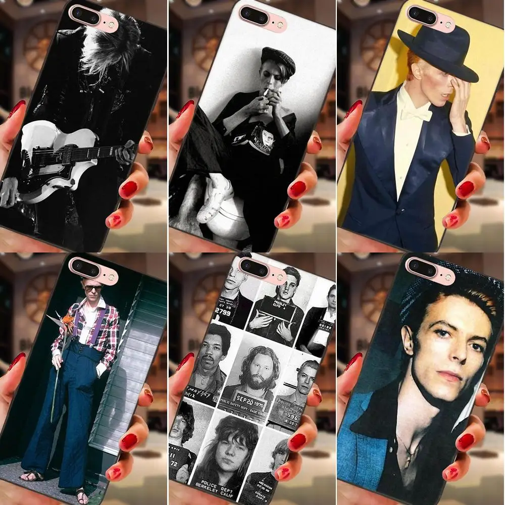

For Apple iPhone X XS Max XR 4 4S 5 5S SE 6 6S 7 8 Plus Soft Silicone TPU Black Case Vintage Pretty Good David Bowie