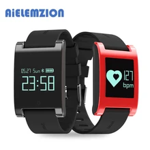 AiELEMZION DM68 Водонепроницаемый IP67 Умный Браслет Артериального Давления Heart Rate Monitor 0.95 «Bluetooth Наручные Часы Умный Браслет
