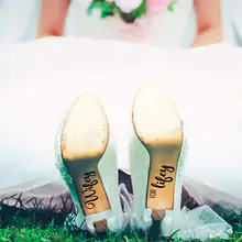 The Wedding Bride Vinyl Sticker Wifey For Lifey Nursery Wall Stickers Vinyl Art Decals For Mural High-heeled Shoes Custom
