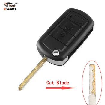 

DANDKEY For LAND ROVER Range Rover Sport LR3 Discovery Fob 3 Buttons Replacement Shell Folding Flip Remote Car Key Case