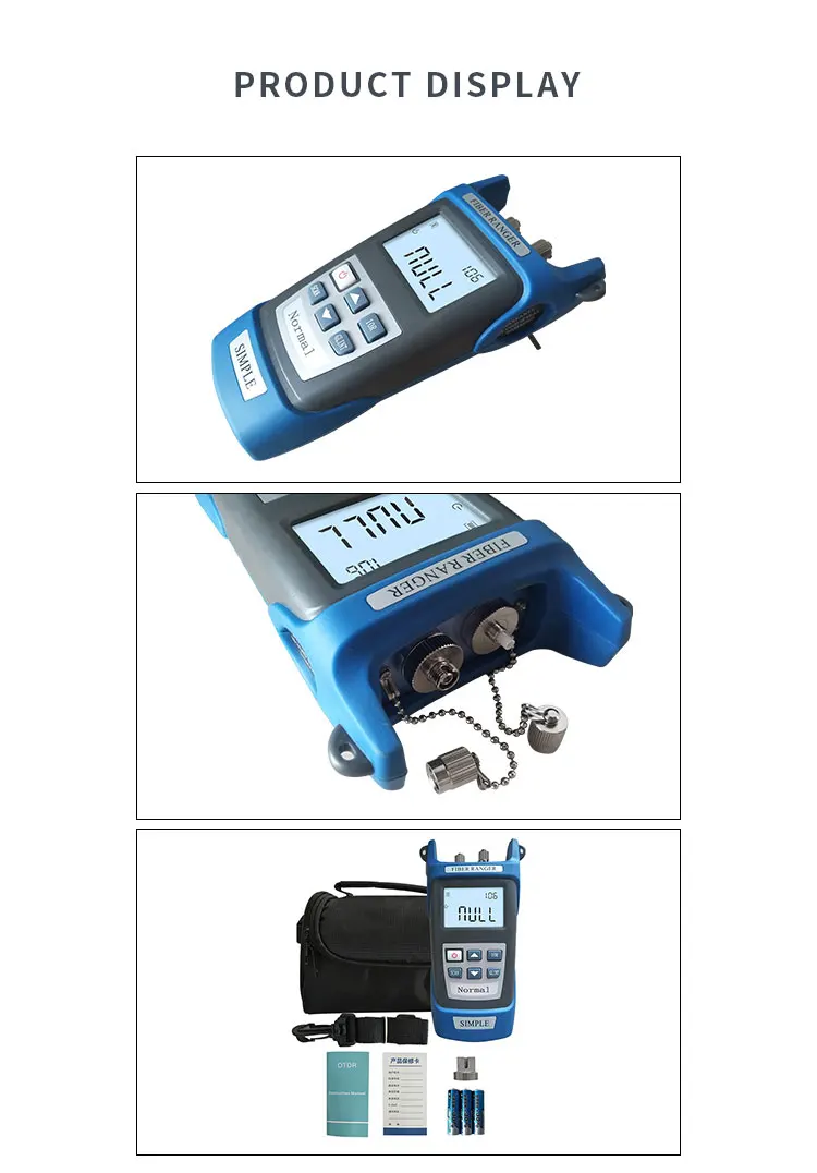 Портативный Простой OTDR 60 км оптического волокна Ranger 1310/1550nm SM Мини OTDR оптического кабеля локатор волокна Ranger с VFL