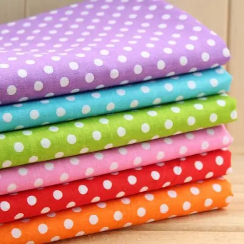 

6 Assorted Pre-Cut Colorful candy snidel Big Dot Fat Quarter Bundle Cotton Fabric Tilda Quilting scrapbooking Patchwork 50*50CM