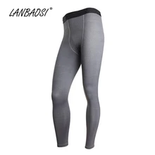 Кальсоны Мужская Сжатие поножи Athletic Длинные брюки колготки Базовый слой GYM Бег Бодибилдинг кожи колготки Спорт