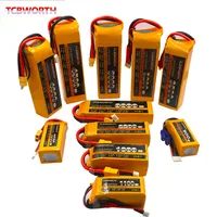 TCBWORTH RC Lipo Battery 2S 3S 4S 6S 11.1V 14.8V 22.2V 1300 1500 1800 2200 3000 4200 5200 6000mah Battery XT60-T Deans Plug 1