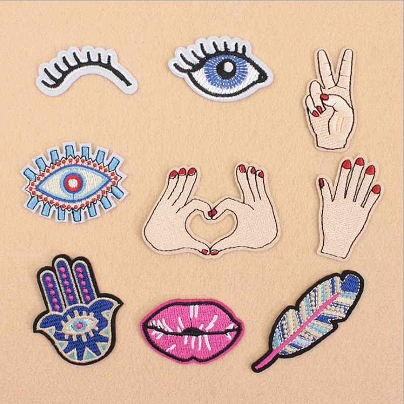 

Eyes Hands Mouse Embroidered Patch Applique Cute Patches Fabric Badge Garment DIY Apparel Accessories Badges