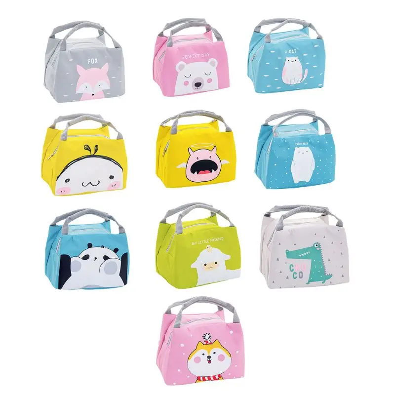 

1Pc Thermal Cooler Cartoon Insulated Lunch Portable Carry Tote Picnic Storage Bag 21x15x17cm