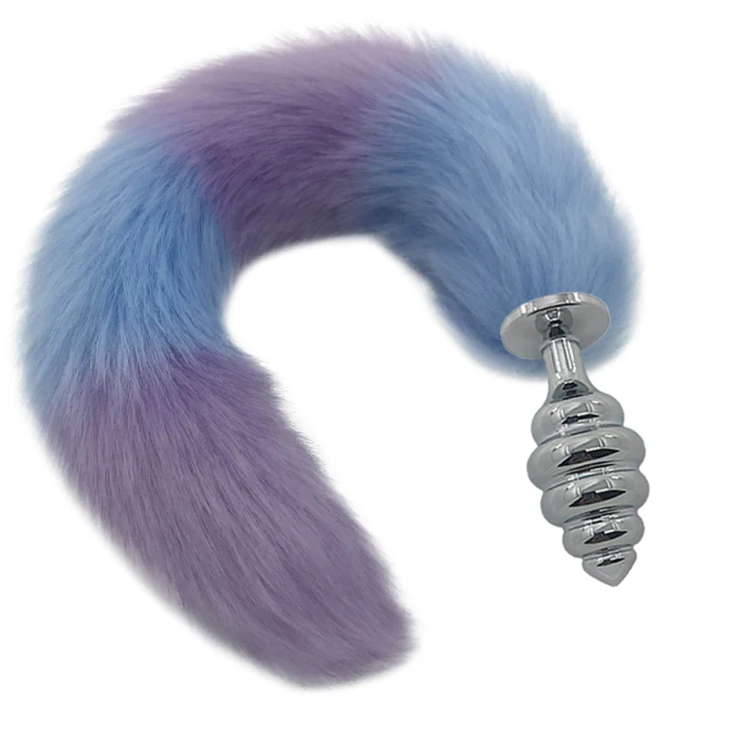 Big Anal Plug Fox Tail Stainless Steel Butt Cosplay Train Anus Massager Dilator Sex Toys Soft H8-190C | Красота и здоровье