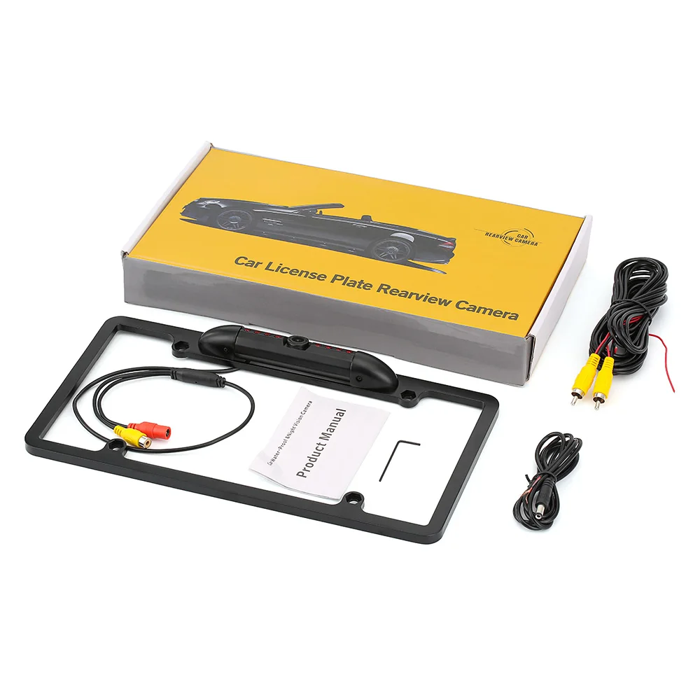 

Rear View camera US License Plate Frame Night Vision IR Vehicle Camera 8 LED Car Reverse Camera waterproof Back Up Camera