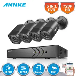 ANNKE 8CH 5 в 1 DVR Наборы Камеры Скрытого видеонаблюдения HD 720P система видеонаблюдения TVI безопасности Системы 1080N DVR комплект 1280TVL Открытый