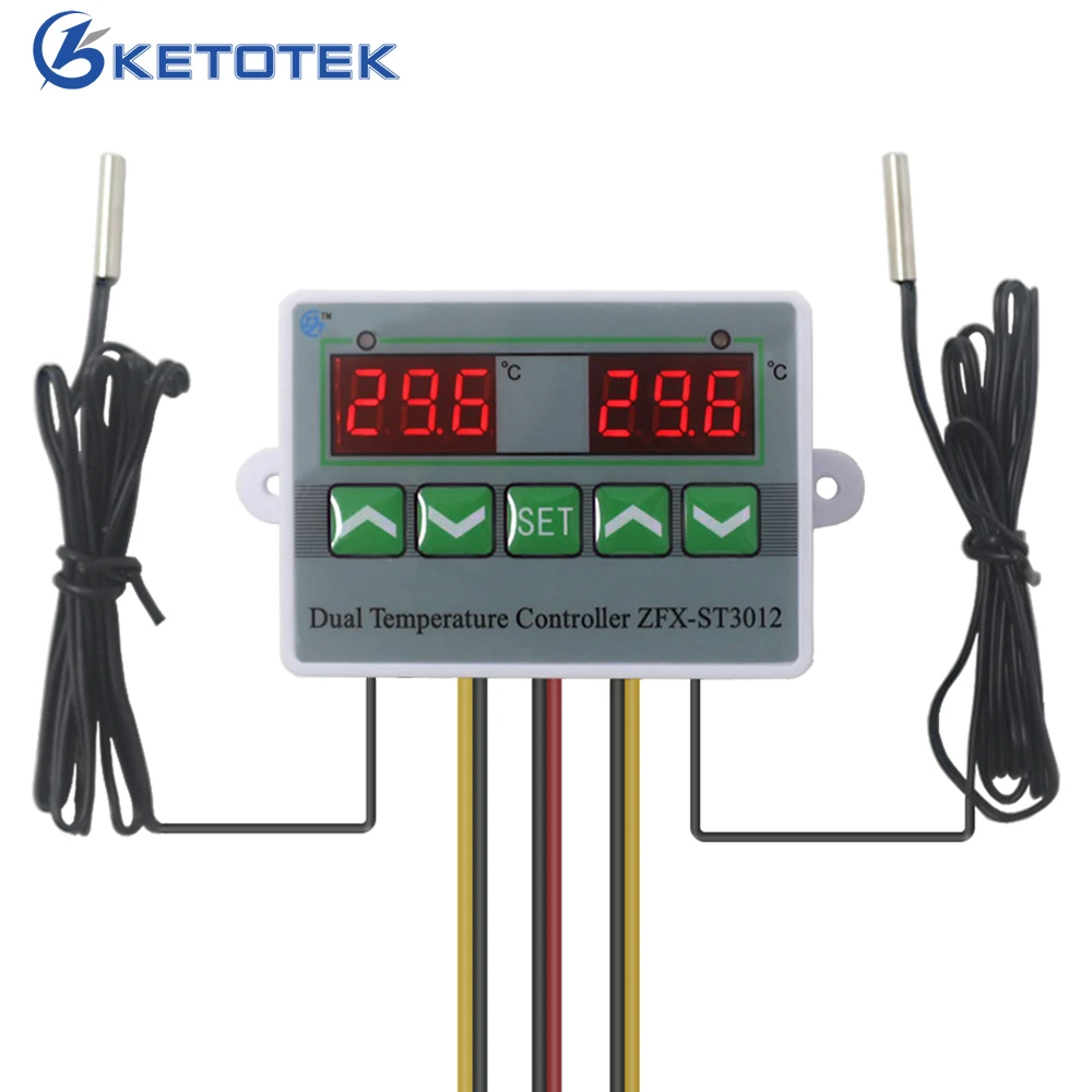 Buy AC 110V 220V 12V 24V Digital Dual Thermostat