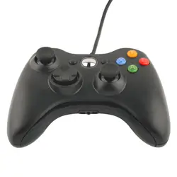 Геймпад USB проводной джойстик контроллер для microsoft для Xbox Slim 360 для ПК для Windows7 черный цвет игровой контроллер Джойстик