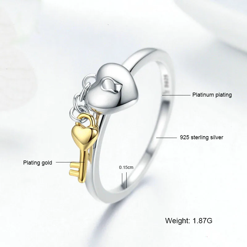 Lefeng Новое поступление True Love ключ 925 Серебряное кольцо для Для женщин|925 sterling silver