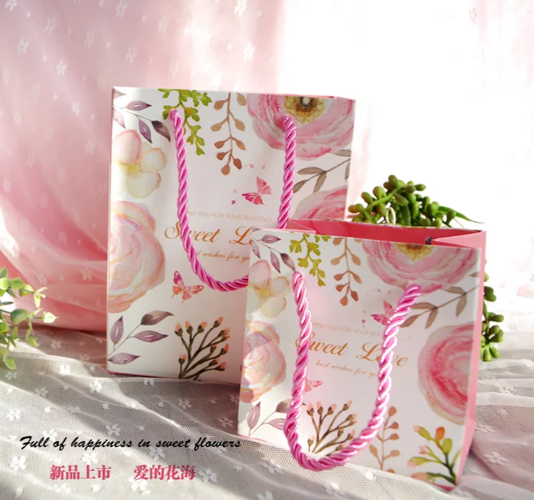 floral paper sweet bags
