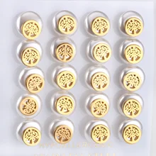 LUXUKISSKIDS,, ювелирные изделия, жемчужные серьги-гвоздики в форме дерева, круглые серьги-гвоздики, 10 пар/лот