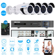 OWSOO AHD 1080N DVR с 4 шт. 1080 P AHD CCTV Камера Обнаружение движения Ночное Видение безопасности Камера для видеонаблюдения Системы 1 ТБ