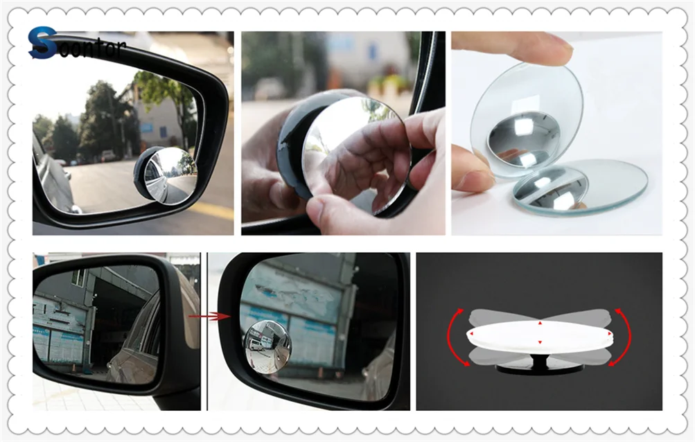 Car Rear View Blind Spot Mirror Wide Angle Lens For Kia Rio K3 K4 K5