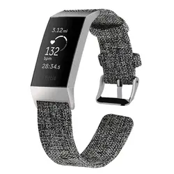 Для Fitbit Charge 3 ремешок холст нейлоновый сменный Браслет ремешок на запястье браслет для Fitbit Charge 3 Аксессуары для часов