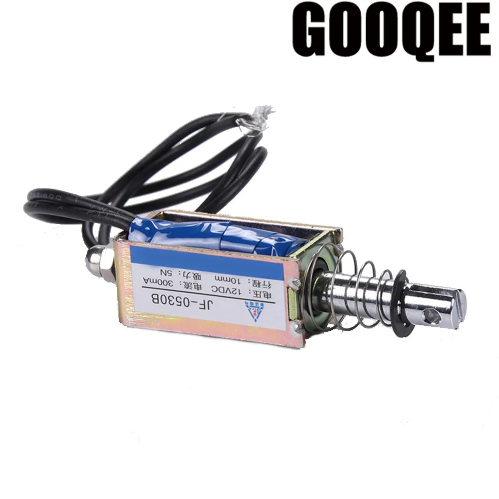 

JF-0530B DC 6V 12V 24V Push-Pull type gangbei-0530B Open Frame Electromagnet keepping Force 5N travel 10mm Linear Solenoid