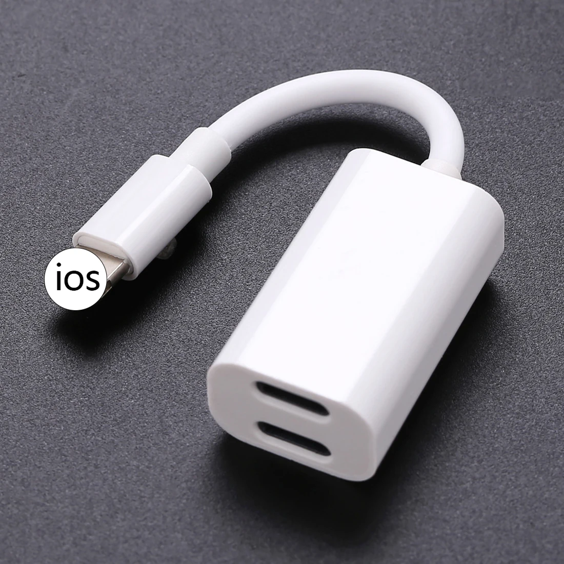 Beste Dubbele Jack Opladen Audio Adapter voor iPhone 7 8 X Ondersteuning IOS 12.1 Muziek of Bel Voor Dual Lightning Hoofdtelefoon chargeer Adapter