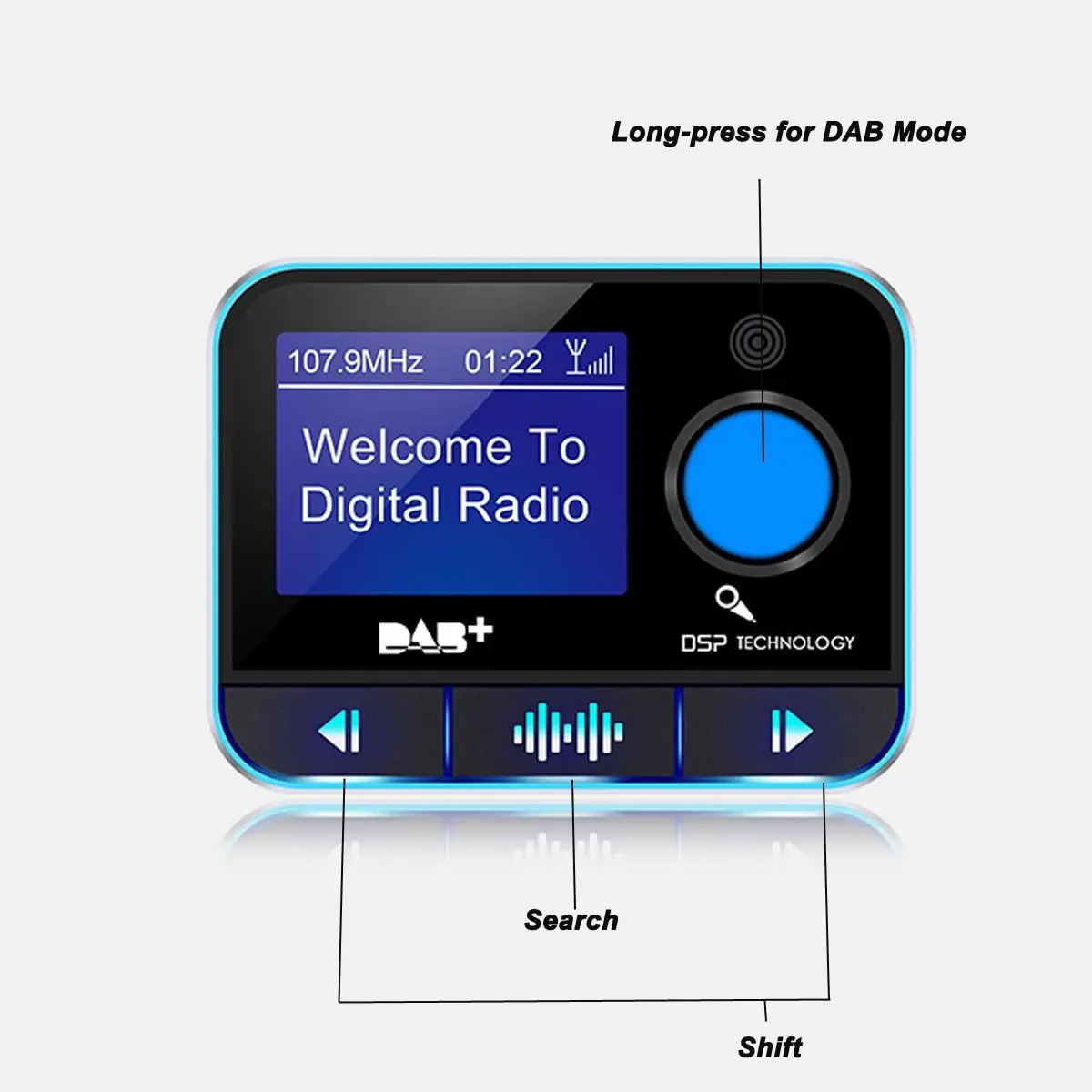 DAB цифровой радио ресивер FM-тюнер автомобиля bluetooth 4,2 передатчик адаптер FM DAV/DAB вещания