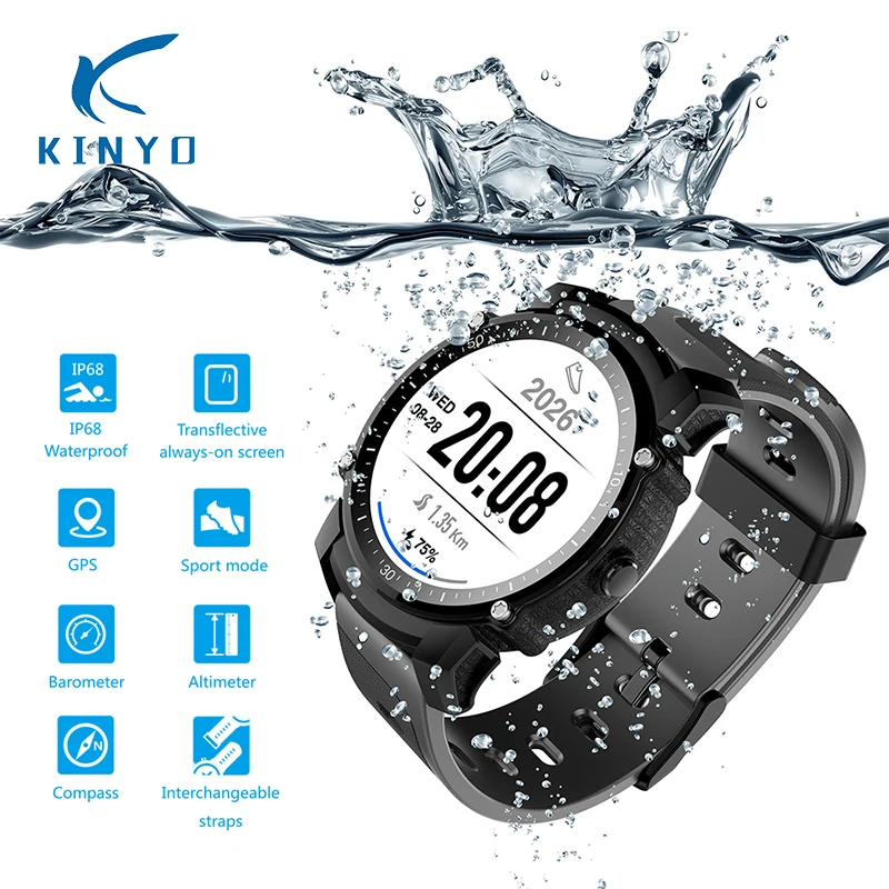 

IP68 waterproof Smart Watches Heart Rate Monitoring fitness Tracker Smart watch Bluetooth wristwatch compatible for Android IOS
