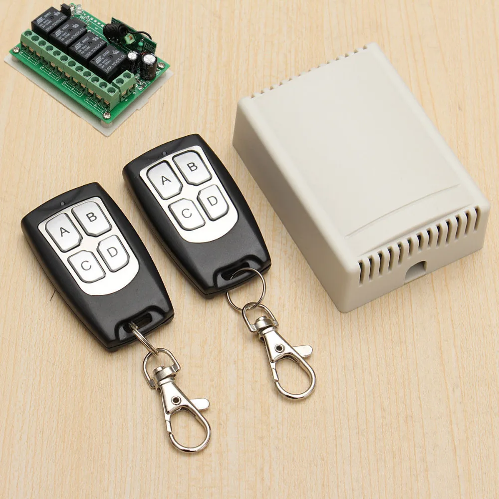 

DC 12V 4CH 4way Wireless RF 315MHz Remote Control Relay Switch 2 Transceiver + Receiver