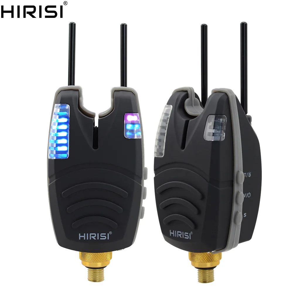 

2 x Waterproof Carp Fishing Alarms with Snag Ear Bar And Rolling LED Band Fish Bite Indicator