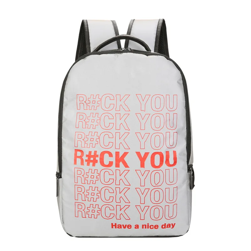 

Fashion Reflective Oxford School Bags for Boys Teenagers Cool Backpack Men Schoolbag for Women Letters Size Style 2019 New