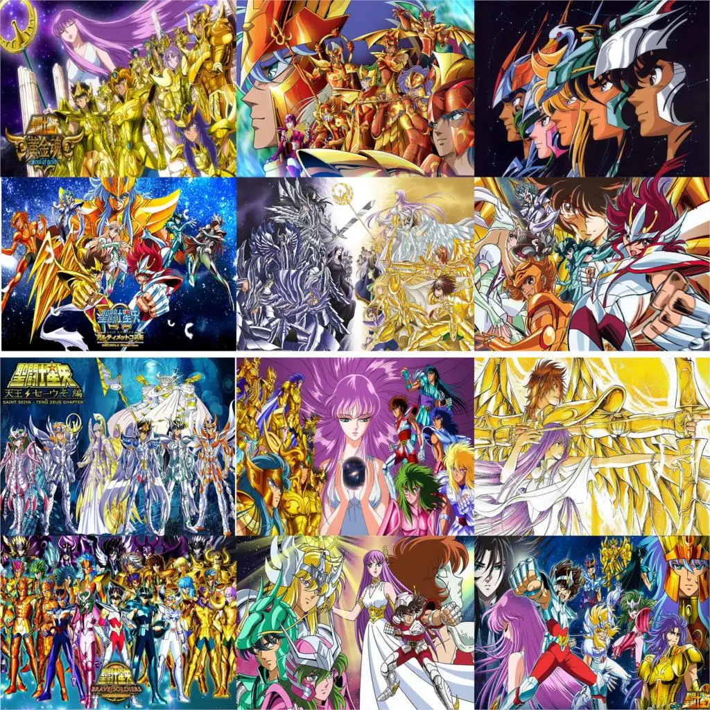 Постеры Saint Seiya с мультяшными рисунками настенные стикеры высокого разрешения
