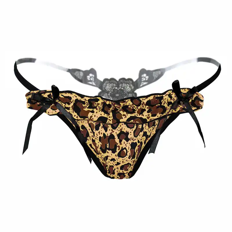 string leopard femme