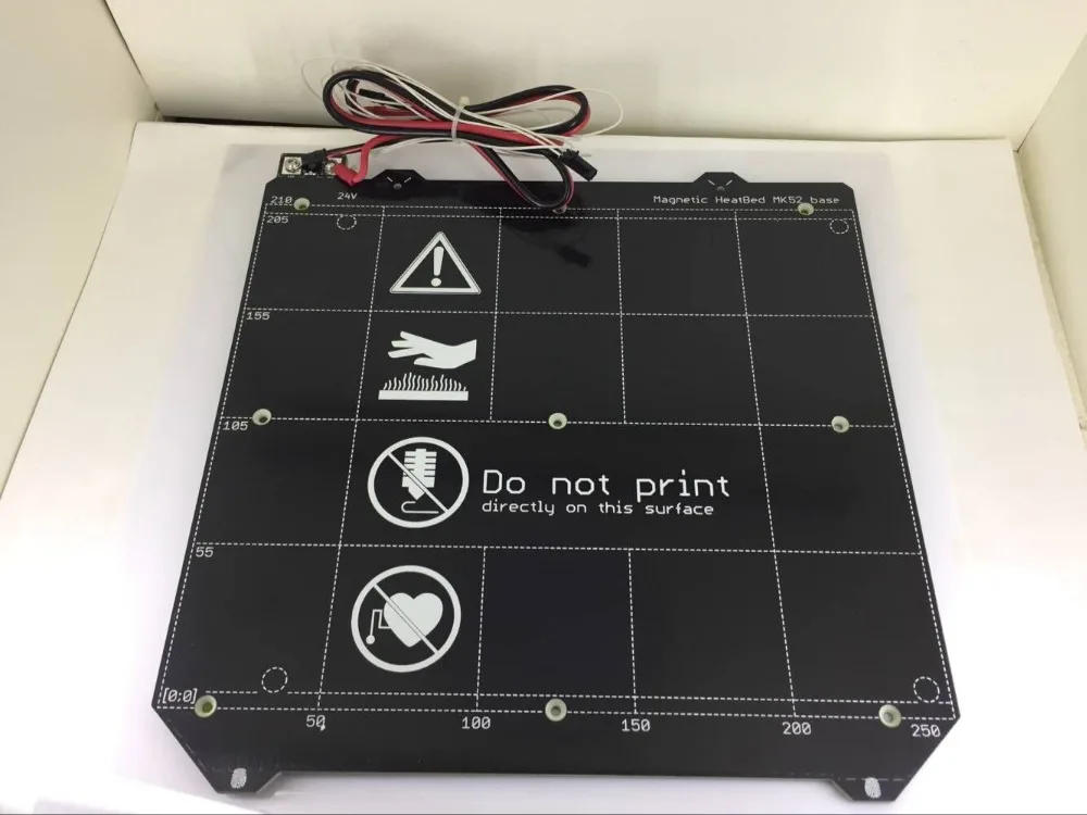 24 В/12 В клон Prusa i3 MK3 3d принтер с подогревом кровать Магнитная MK52 heatкровать с термистором Монтажный набор