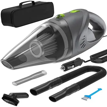 

120W 12V Car Vacuum Cleaner 4500 Pa Suction Power 16 Foot Power Cord Steel Washable Filter Car Vacuum Cleaner Wet Dry
