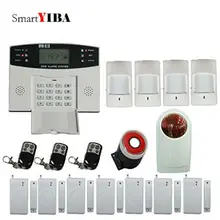 SmartYIBA Home GSM SMS Security Alarm System Metal Remote Controller Strobe&Flash Siren Alarm Kits Wireless Home Alarma