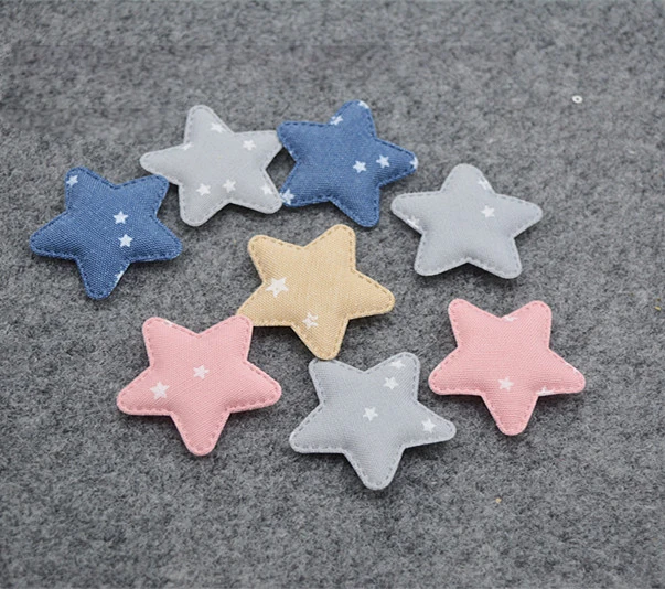 

Sew on 3 style 40pcs/lot star ,heart and elephant Padded Patches Appliques For Clothes Sewing Supplies Decoration
