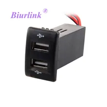 Car Inter Panel Dual 2USB Connector Port Head Unit 2 USB Charging Charger for Mazda