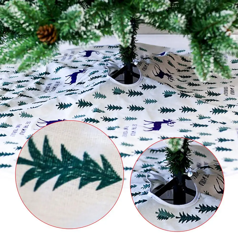 

Christmas Tree Cloth Decorative Colorful Skirt Christmas Tree Bottom Decoration Pattern Print Tree Skirt for tree ornament decor