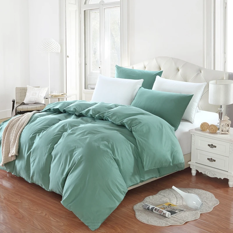 

1Pcs 100% cotton Duvet Cover solid color quilt cover Single Double Queen King comforter cover high quality Bedding Free shipping