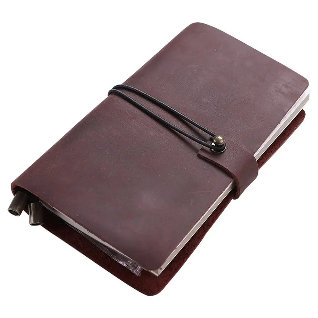 

13cm x 10cm Artificial Leather Cover Wine red, Brown, Coffee Travel Retro Style Paper Notebook 0.53kg